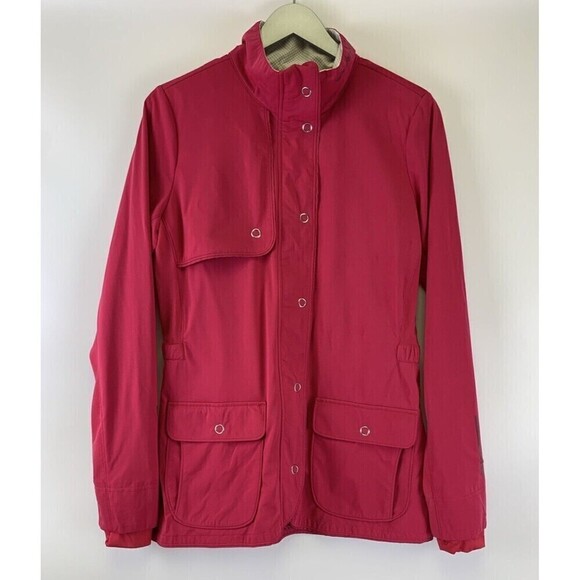 BOGO Brooks Silver Bullet Jacket Pink Zip Snap Shelter Tech Lightweight 220619 L - Picture 1 of 15